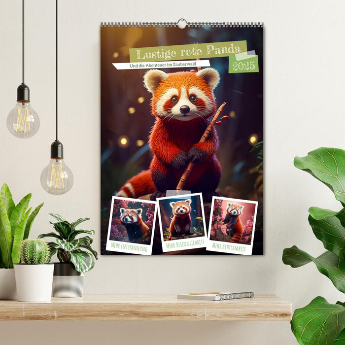 Lustige rote Panda (CALVENDO Wandkalender 2025)