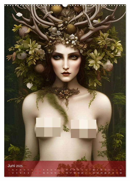 Sinnliche KI - Erotische Kunst aus der Cloud (CALVENDO Premium Wandkalender 2025)