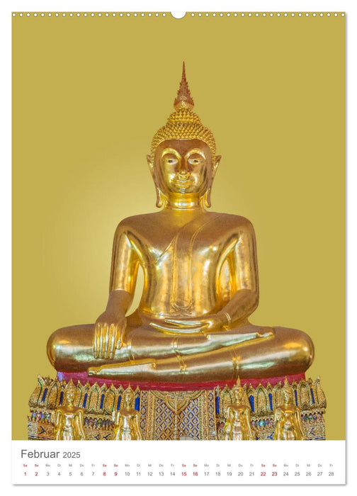 Buddha trägt Gold (CALVENDO Premium Wandkalender 2025)