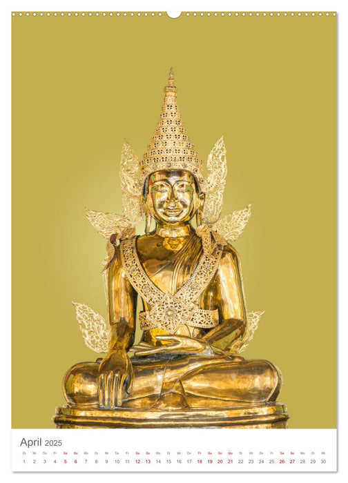 Buddha trägt Gold (CALVENDO Premium Wandkalender 2025)