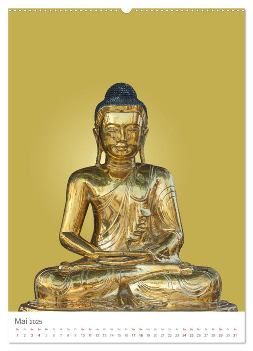 Buddha trägt Gold (CALVENDO Premium Wandkalender 2025)