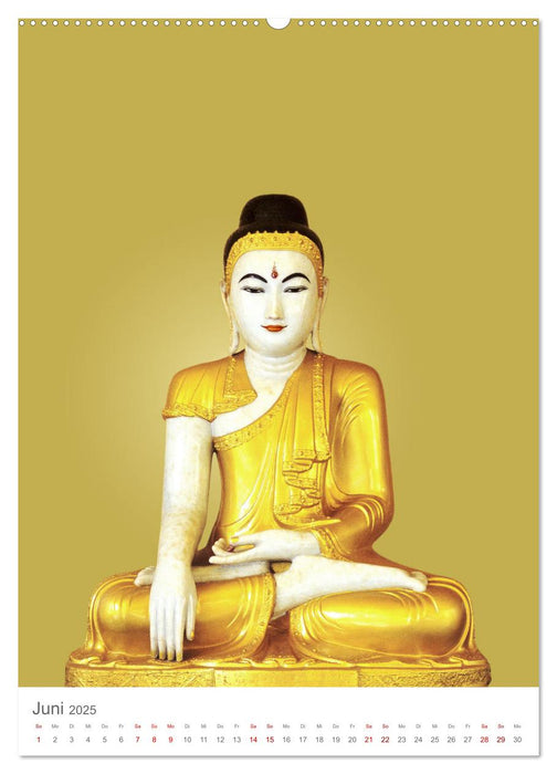 Buddha trägt Gold (CALVENDO Premium Wandkalender 2025)