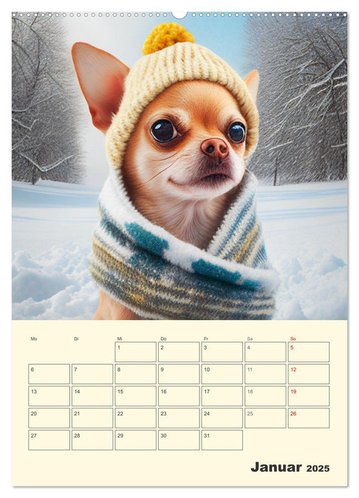 Witzige Chihuahuas. Glückliche Temperamentbündel (CALVENDO Premium Wandkalender 2025)