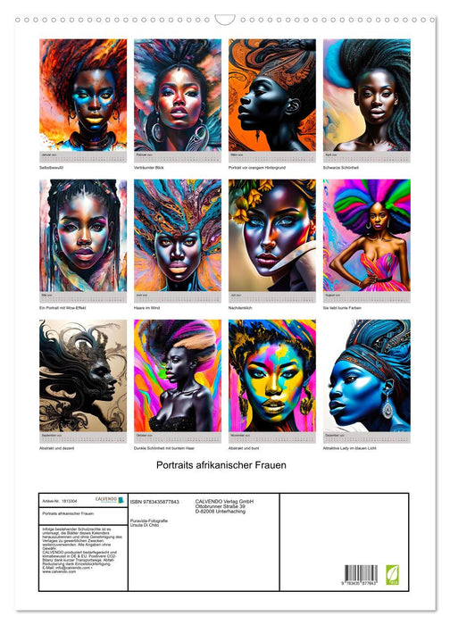 Portraits afrikanischer Frauen (CALVENDO Wandkalender 2025)