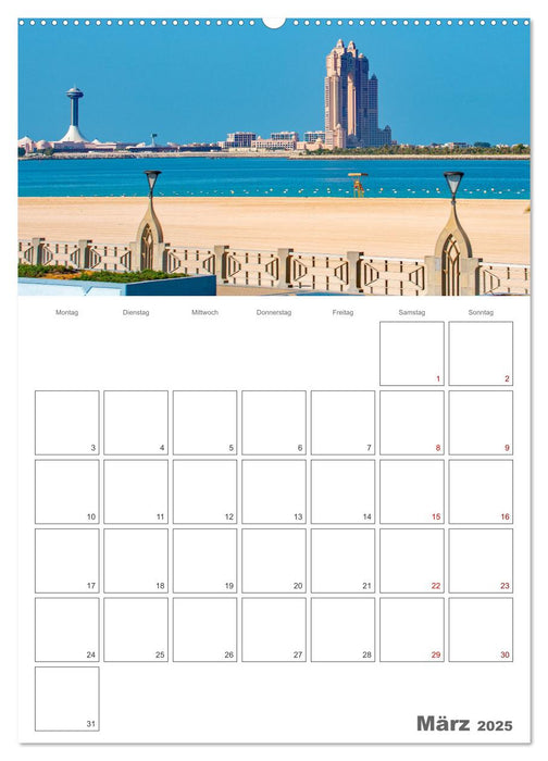 Abu Dhabi - Reiseplaner (CALVENDO Wandkalender 2025)