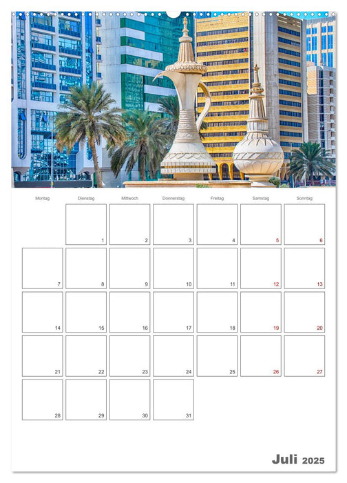 Abu Dhabi - Reiseplaner (CALVENDO Premium Wandkalender 2025)