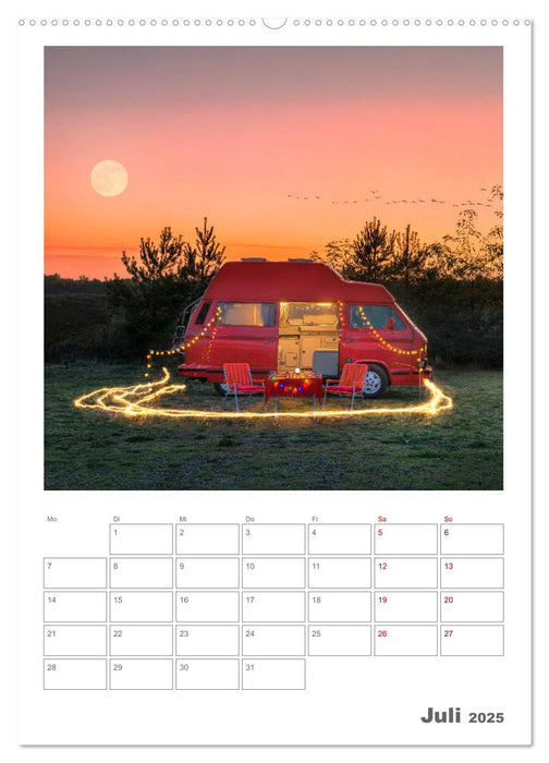 Camper Träume Urlaub auf vier Rädern (CALVENDO Premium Wandkalender 2025)