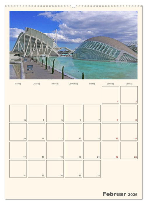 Valencia - Barcelona Terminplaner (CALVENDO Premium Wandkalender 2025)