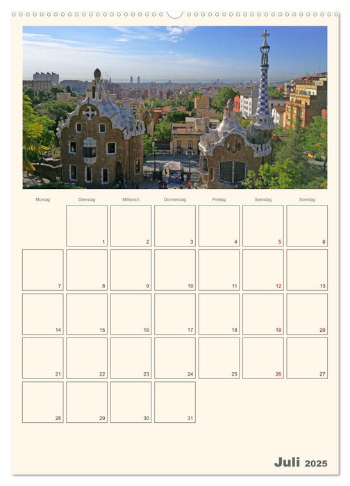 Valencia - Barcelona Terminplaner (CALVENDO Premium Wandkalender 2025)