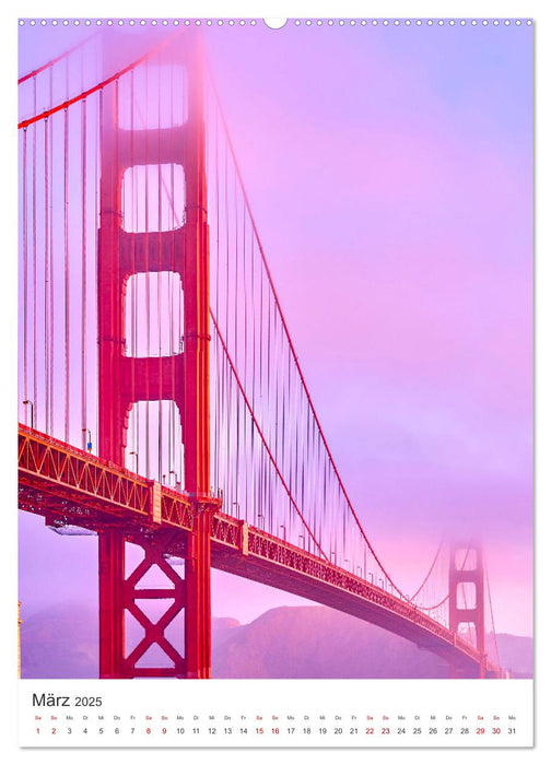 San Francisco - Eine Reise nach Kalifornien. (CALVENDO Premium Wandkalender 2025)