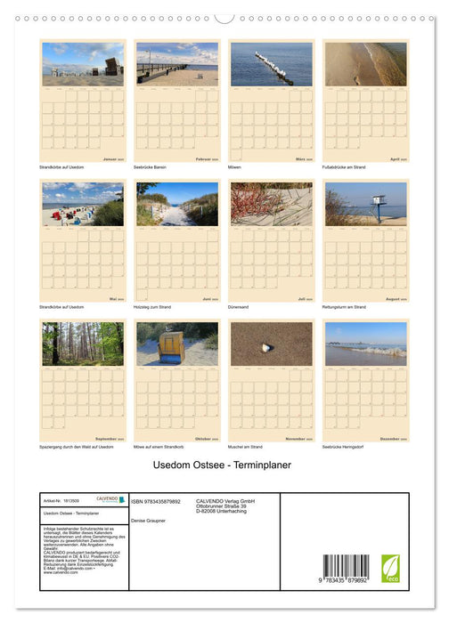 Usedom Ostsee - Terminplaner (CALVENDO Premium Wandkalender 2025)