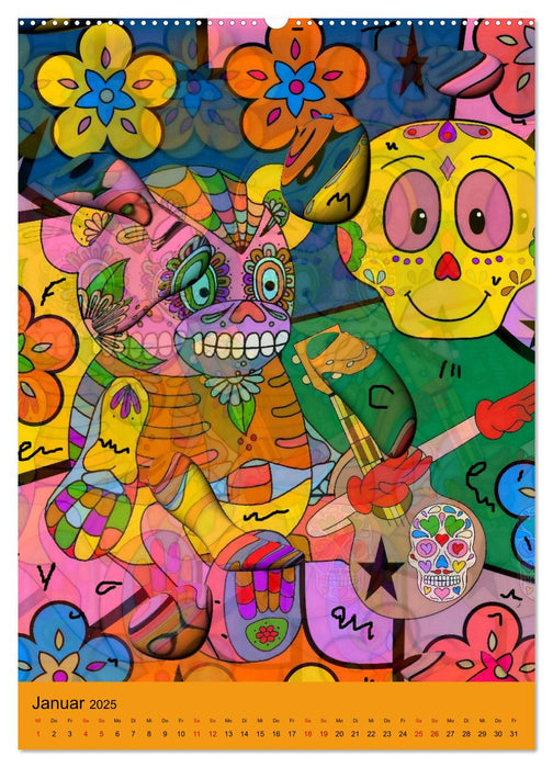 Nico Bielows Dia los Muertos (CALVENDO Premium Wandkalender 2025)