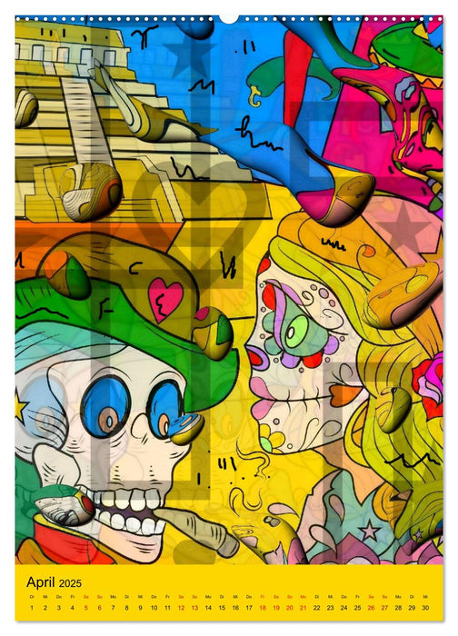 Nico Bielows Dia los Muertos (CALVENDO Premium Wandkalender 2025)