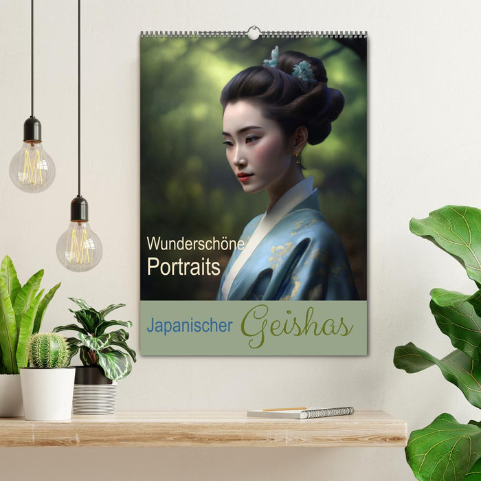 Wunderschöne Portraits Japanischer Geishas (CALVENDO Wandkalender 2025)