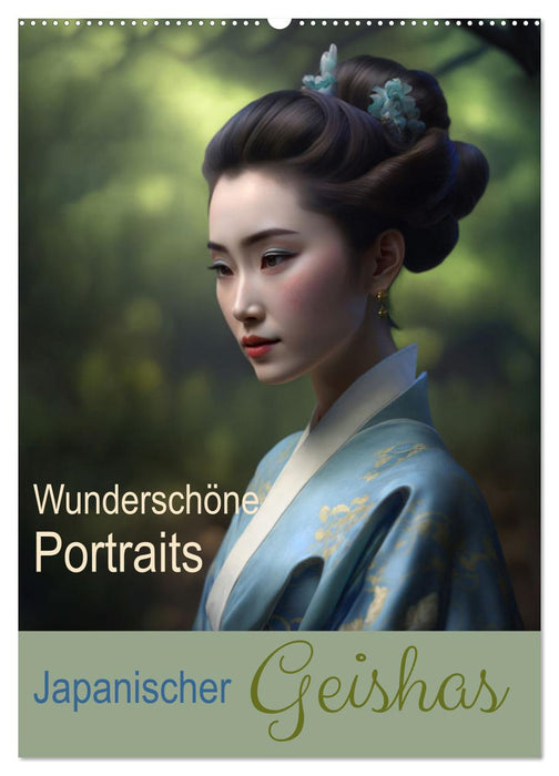 Wunderschöne Portraits Japanischer Geishas (CALVENDO Wandkalender 2025)