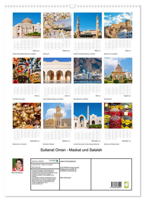 Sultanat Oman - Maskat und Salalah (CALVENDO Wandkalender 2025)