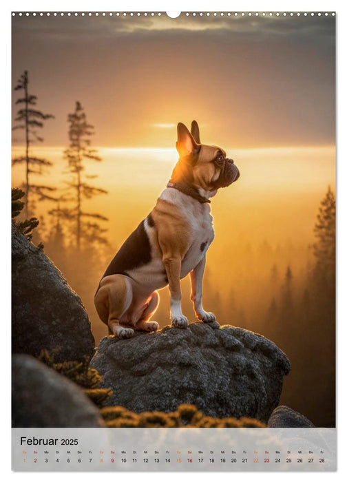 Französische Bulldogge - ein Hund für die Familie (CALVENDO Wandkalender 2025)