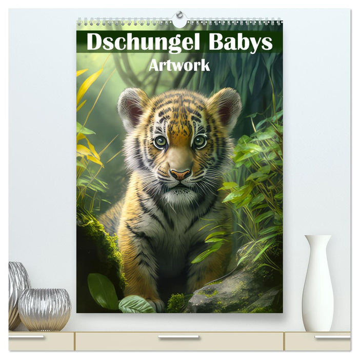 Dschungelbabys - Artwork (CALVENDO Premium Wandkalender 2025)