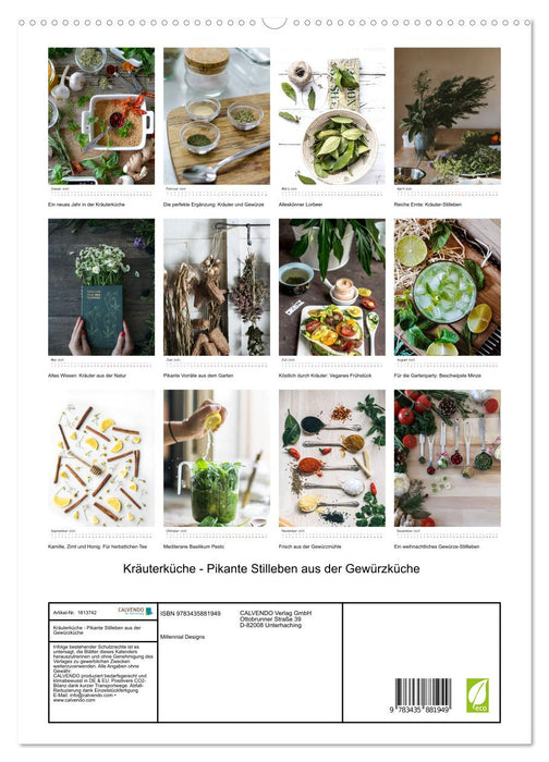 Kräuterküche - Pikante Stilleben aus der Gewürzküche (CALVENDO Premium Wandkalender 2025)