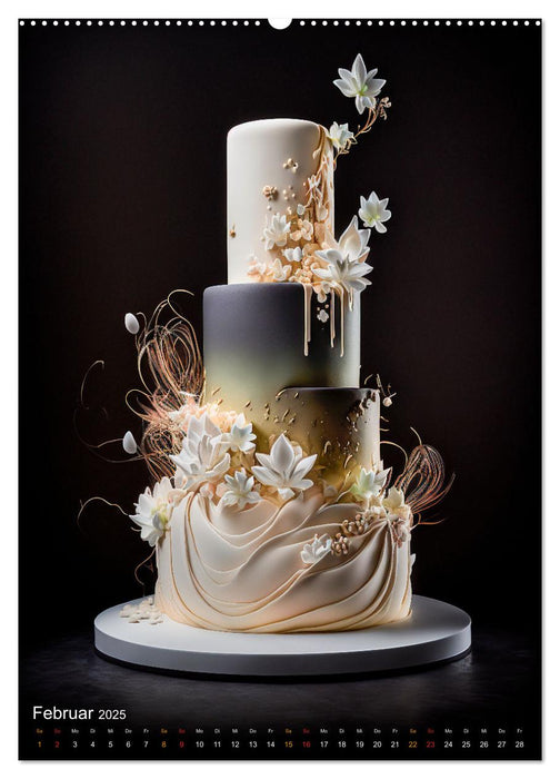 Zur Hochzeit eine Torte (CALVENDO Premium Wandkalender 2025)