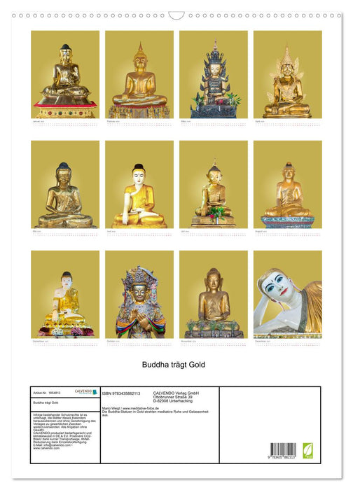 Buddha trägt Gold (CALVENDO Wandkalender 2025)