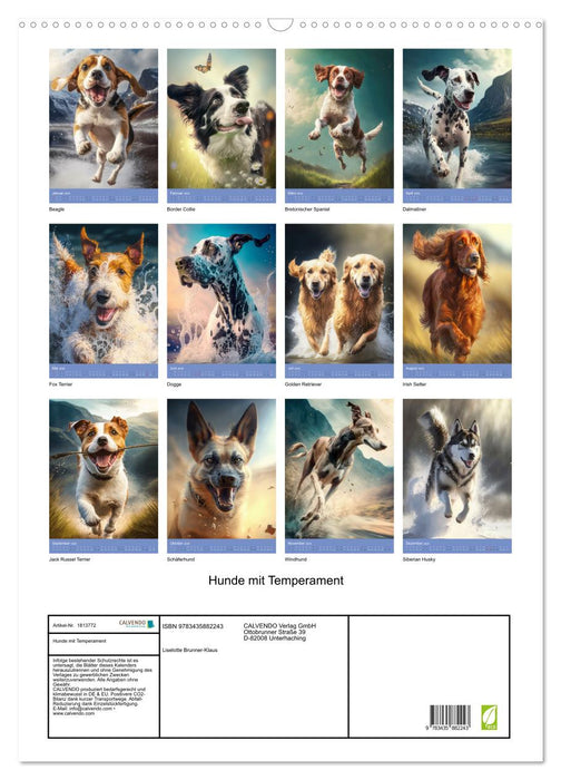 Hunde mit Temperament (CALVENDO Wandkalender 2025)