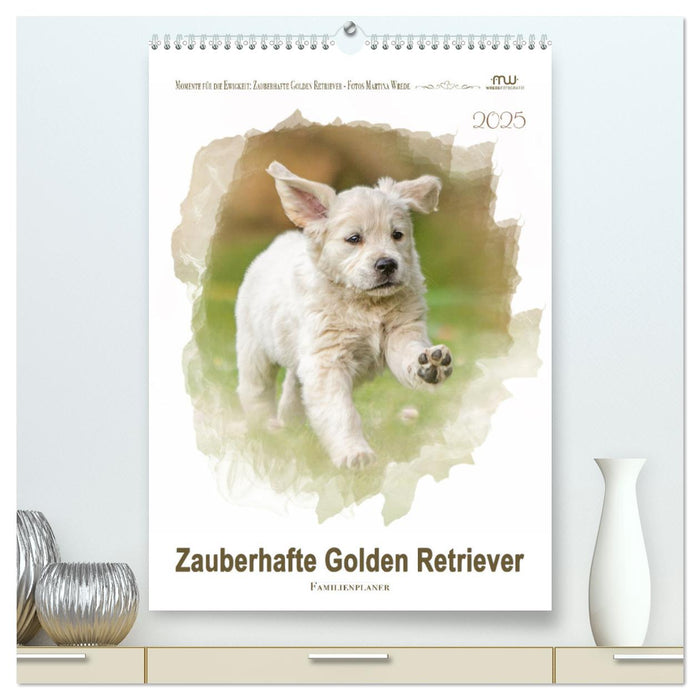 Zauberhafte Golden Retriever (CALVENDO Premium Wandkalender 2025)