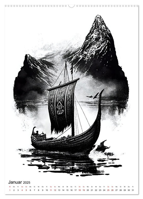 Welt und Mythologie der Wikinger (CALVENDO Wandkalender 2025)