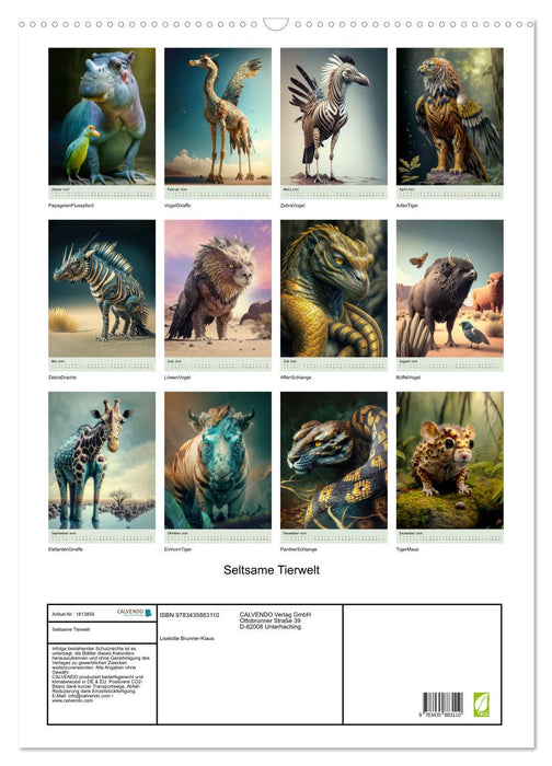 Seltsame Tierwelt (CALVENDO Wandkalender 2025)