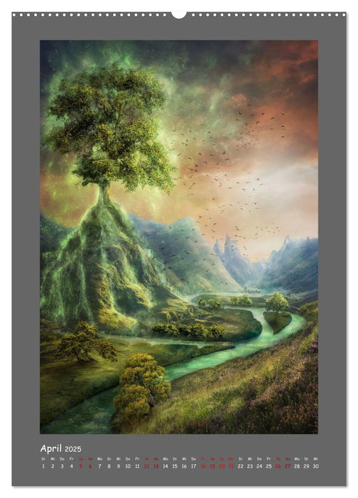 Yggdrasil - Der Baum des Lebens (CALVENDO Premium Wandkalender 2025)