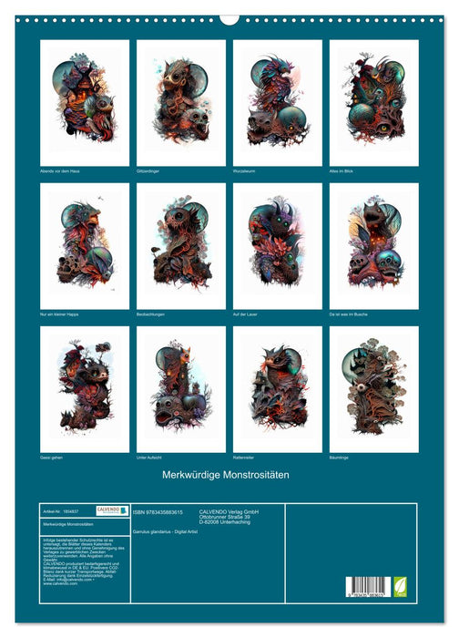 Merkwürdige Monstrositäten (CALVENDO Wandkalender 2025)