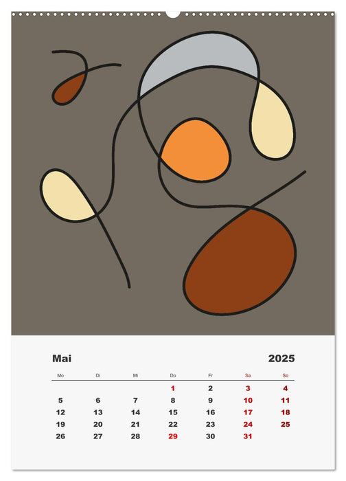 FormArt - Linien und Farben (CALVENDO Premium Wandkalender 2025)