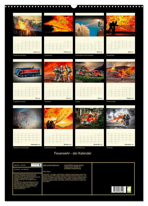 Feuerwehr - der Kalender (CALVENDO Wandkalender 2025)