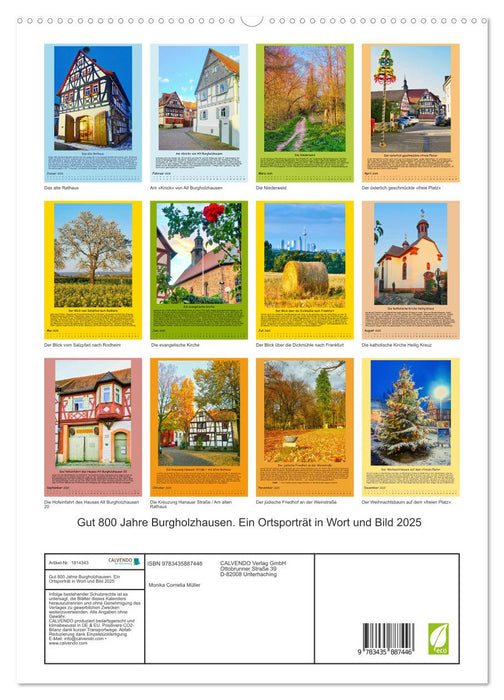 Gut 800 Jahre Burgholzhausen. Ein Ortsporträt in Wort und Bild 2025 (CALVENDO Premium Wandkalender 2025)