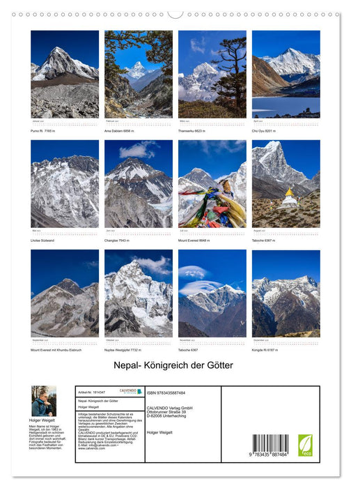 Nepal- Königreich der Götter (CALVENDO Premium Wandkalender 2025)