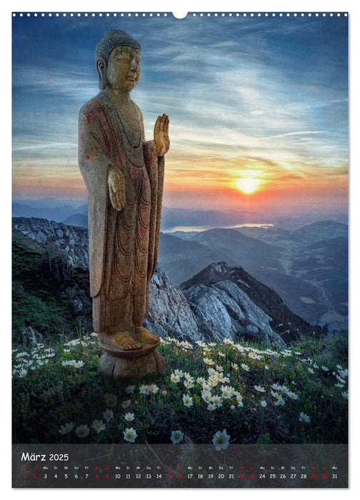 Kraft mit Buddha (CALVENDO Premium Wandkalender 2025)