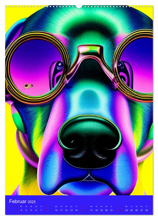 Crazy Neon - Das Farbspektakel (CALVENDO Wandkalender 2025)
