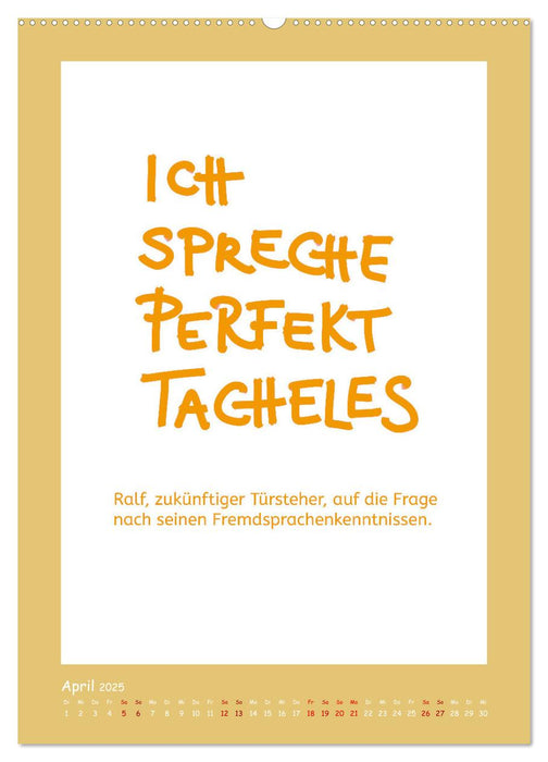 Lach du nur! - Flotte Sprüche schnell erklärt (CALVENDO Premium Wandkalender 2025)