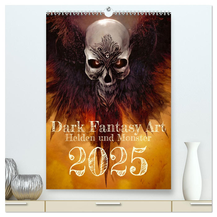 Dark Fantasy Art - Helden und Monster (CALVENDO Premium Wandkalender 2025)