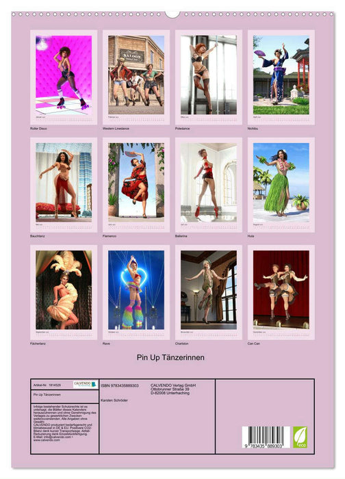 Pin Up Tänzerinnen (CALVENDO Premium Wandkalender 2025)