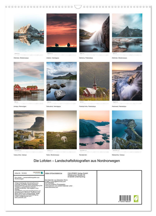 Die Lofoten – Landschaftsfotografien aus Nordnorwegen (CALVENDO Wandkalender 2025)