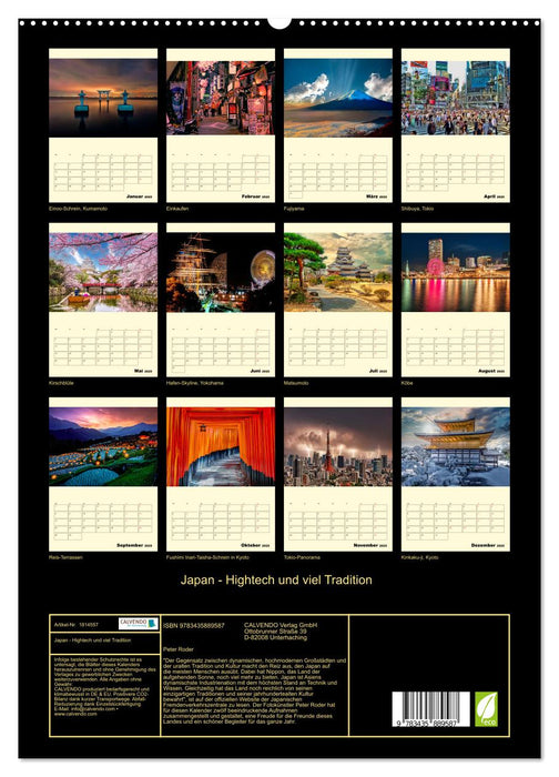 Japan - Hightech und viel Tradition (CALVENDO Premium Wandkalender 2025)