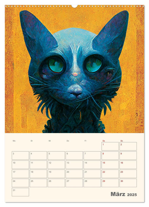 Die 7 Leben einer Katze (CALVENDO Premium Wandkalender 2025)