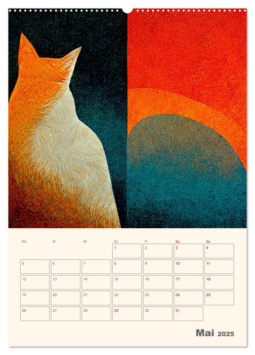 Die 7 Leben einer Katze (CALVENDO Premium Wandkalender 2025)