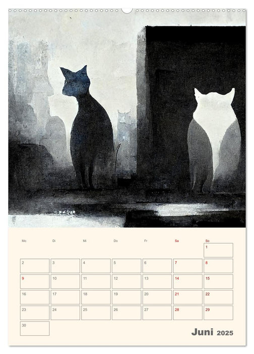 Die 7 Leben einer Katze (CALVENDO Premium Wandkalender 2025)