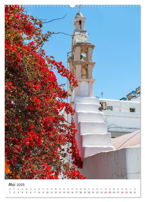 Treppauf, treppab in den Altstadtgassen von Mykonos (CALVENDO Premium Wandkalender 2025)