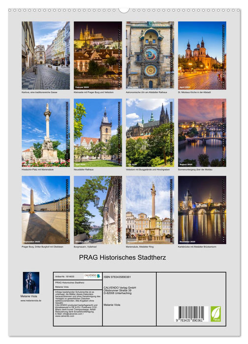 PRAG Historisches Stadtherz (CALVENDO Premium Wandkalender 2025)