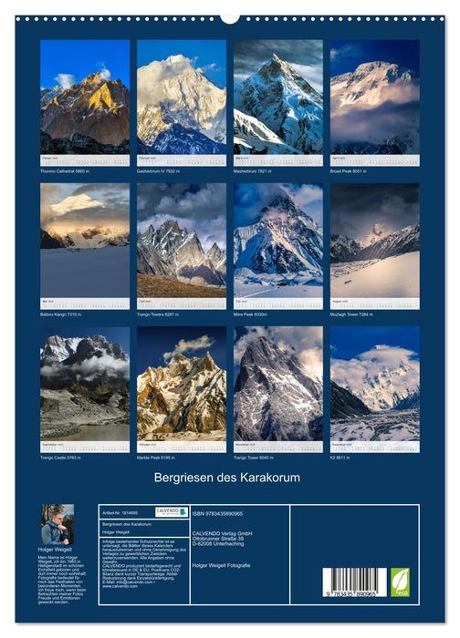 Bergriesen des Karakorum (CALVENDO Premium Wandkalender 2025)