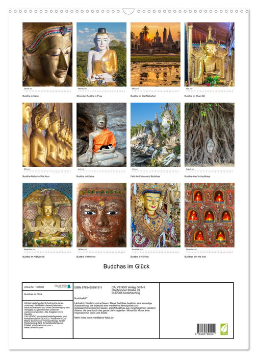 Buddhas im Glück (CALVENDO Wandkalender 2025)