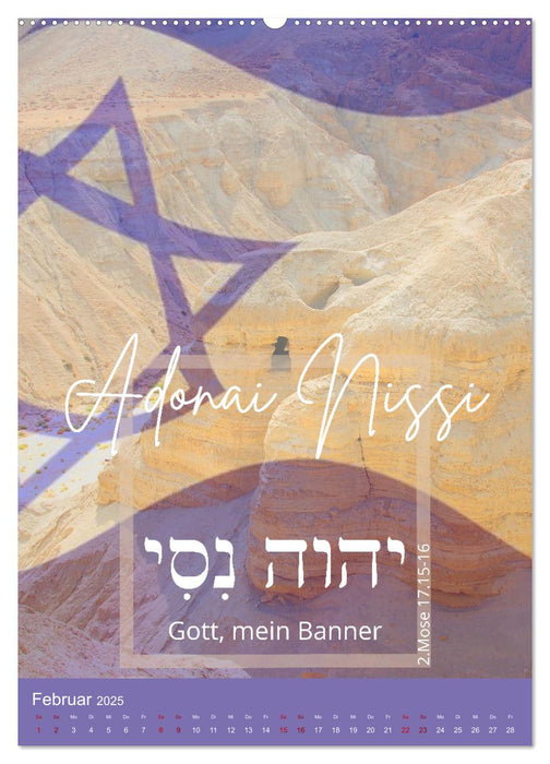 Israel und hebräische Namen Gottes (CALVENDO Premium Wandkalender 2025)